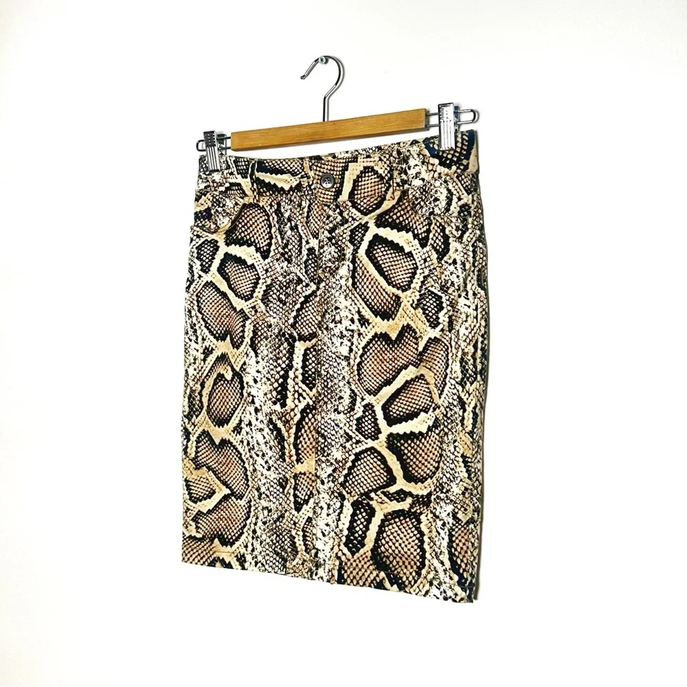 Zara | Snake Print Pencil Skirt - Picture 4 of 4